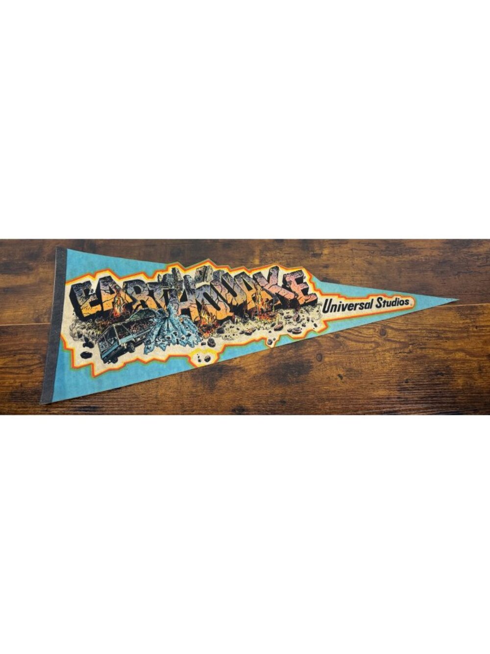 Universal Studios Earthquake Vintage Pennant Flag